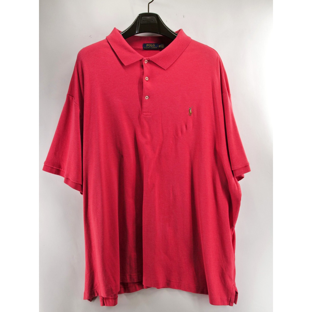 Polo Ralph Lauren Polo Shirt Mens 5XB Big Red Knit Pony Preppy Casual